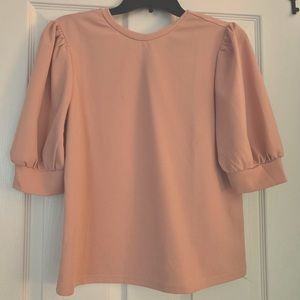 SHEIN Pink Blouse with Puffy Sleeves Medium